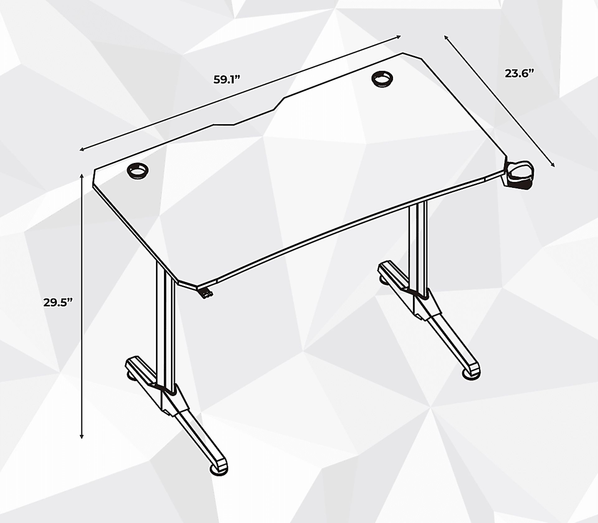 Kids Phylson Black/Gray Gaming Desk - Image 11