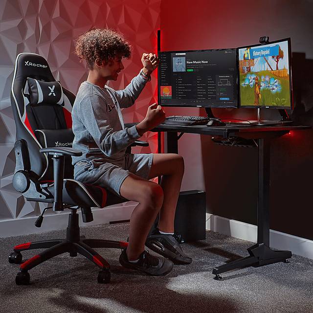 Kids Phylson Black/Gray Gaming Desk - Thumbnail - Image 5