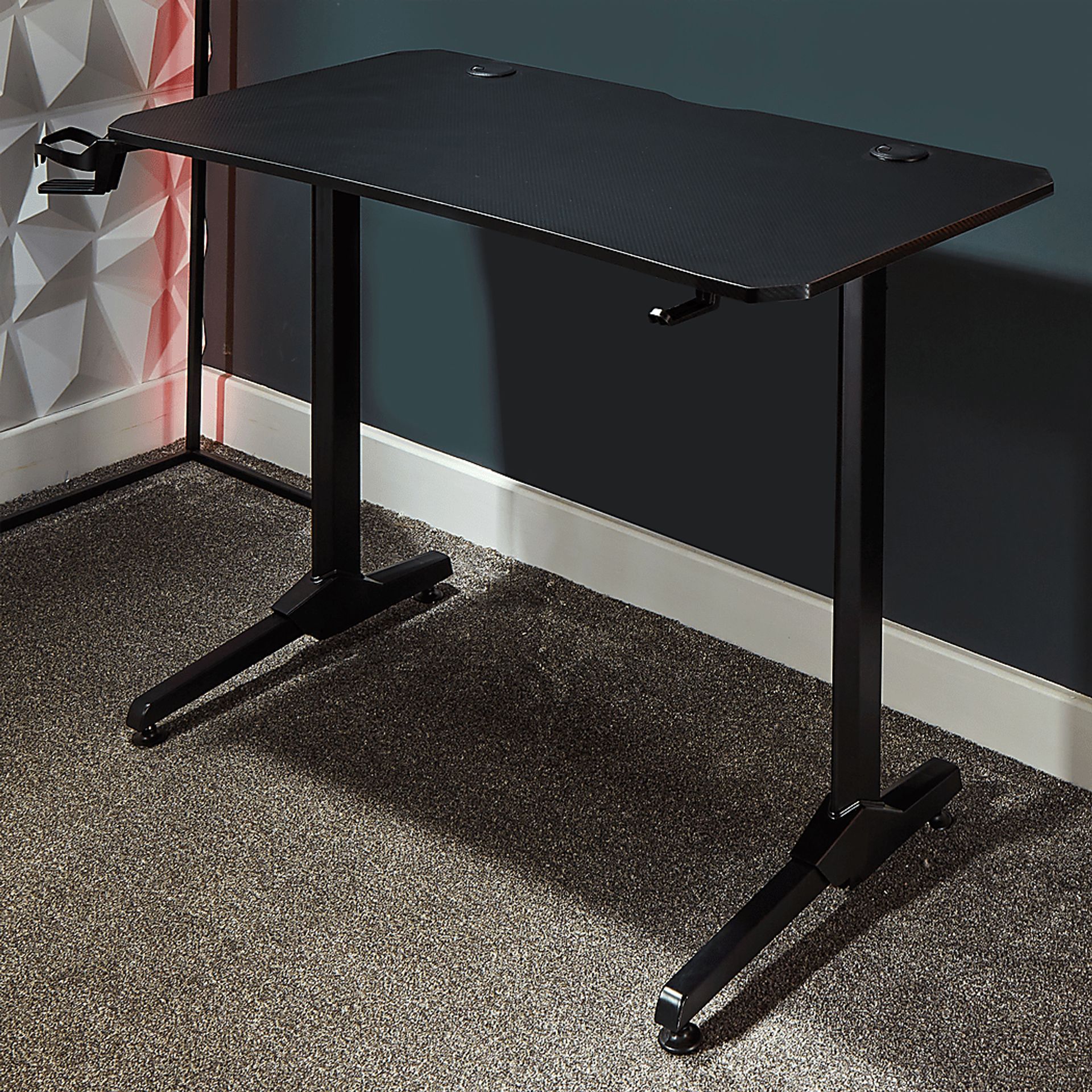 Kids Phylson Black/Gray Gaming Desk - Image 7