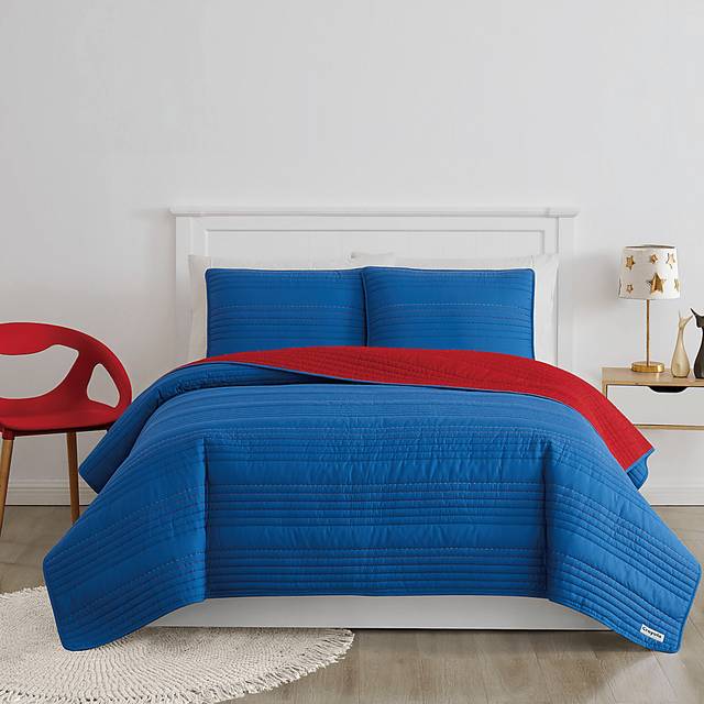 Kids Pick Stich Blue 3 Pc Full/Queen Quilt Set - Thumbnail - Image 2