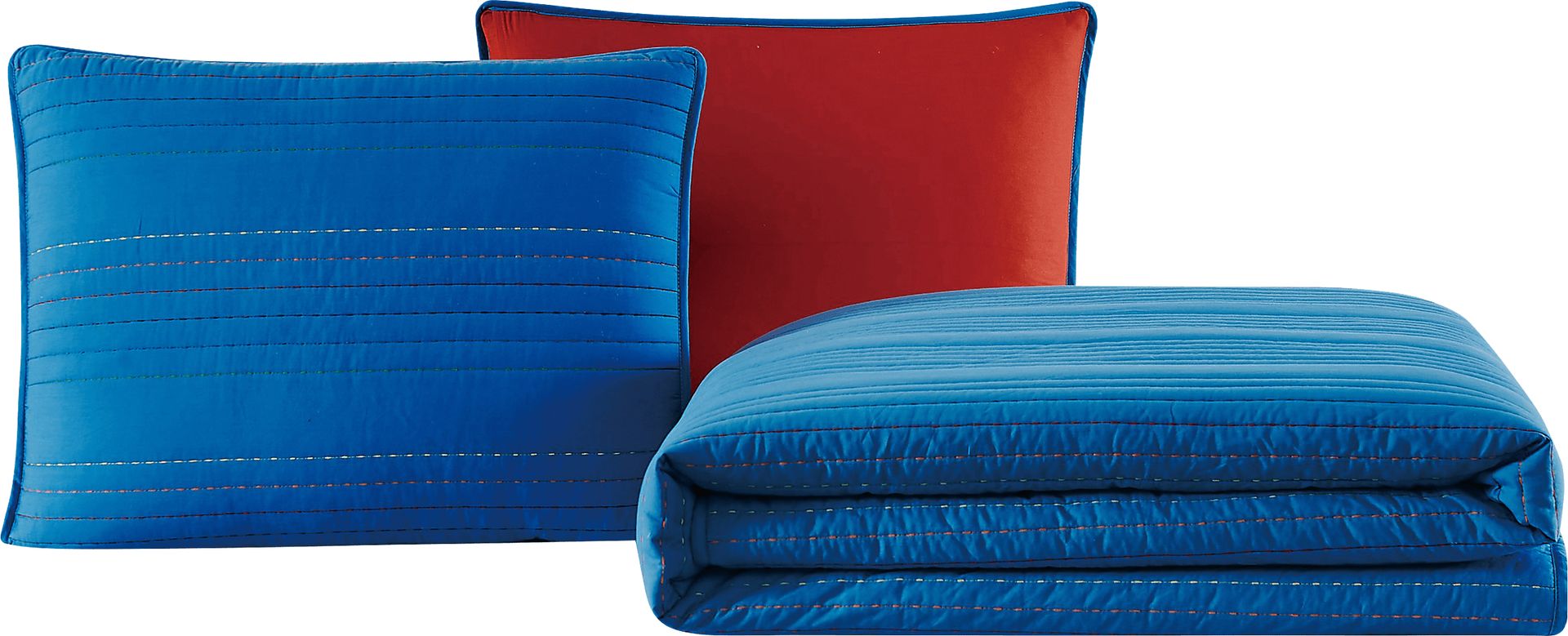 Kids Pick Stich Blue 3 Pc Full/Queen Quilt Set - Image 1
