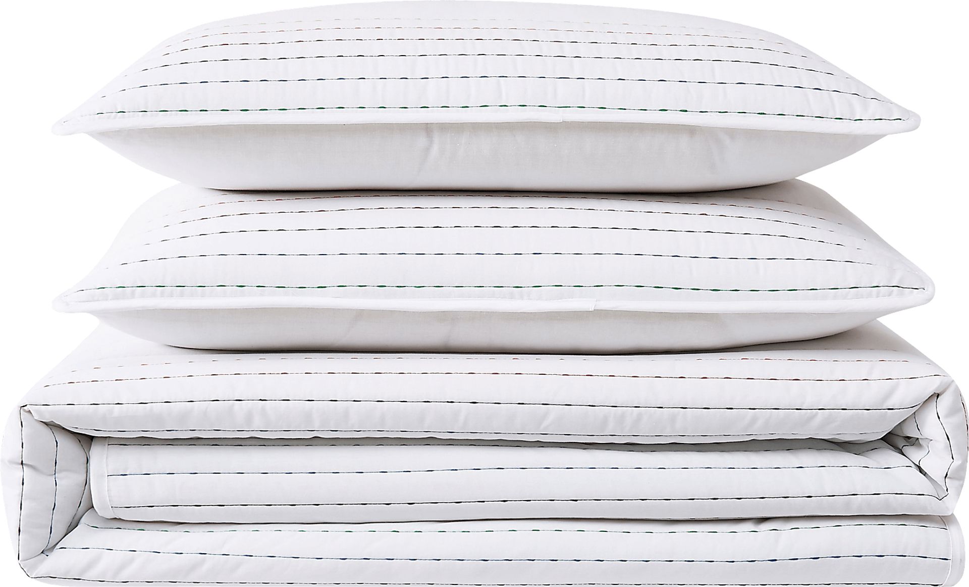 Kids Pick Stitch White 3 Pc Full Quilt Set - Image 7