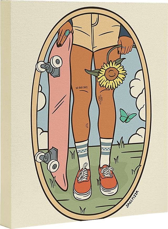 Kids Picking Sunflowers I Beige Artwork - Thumbnail - Image 1