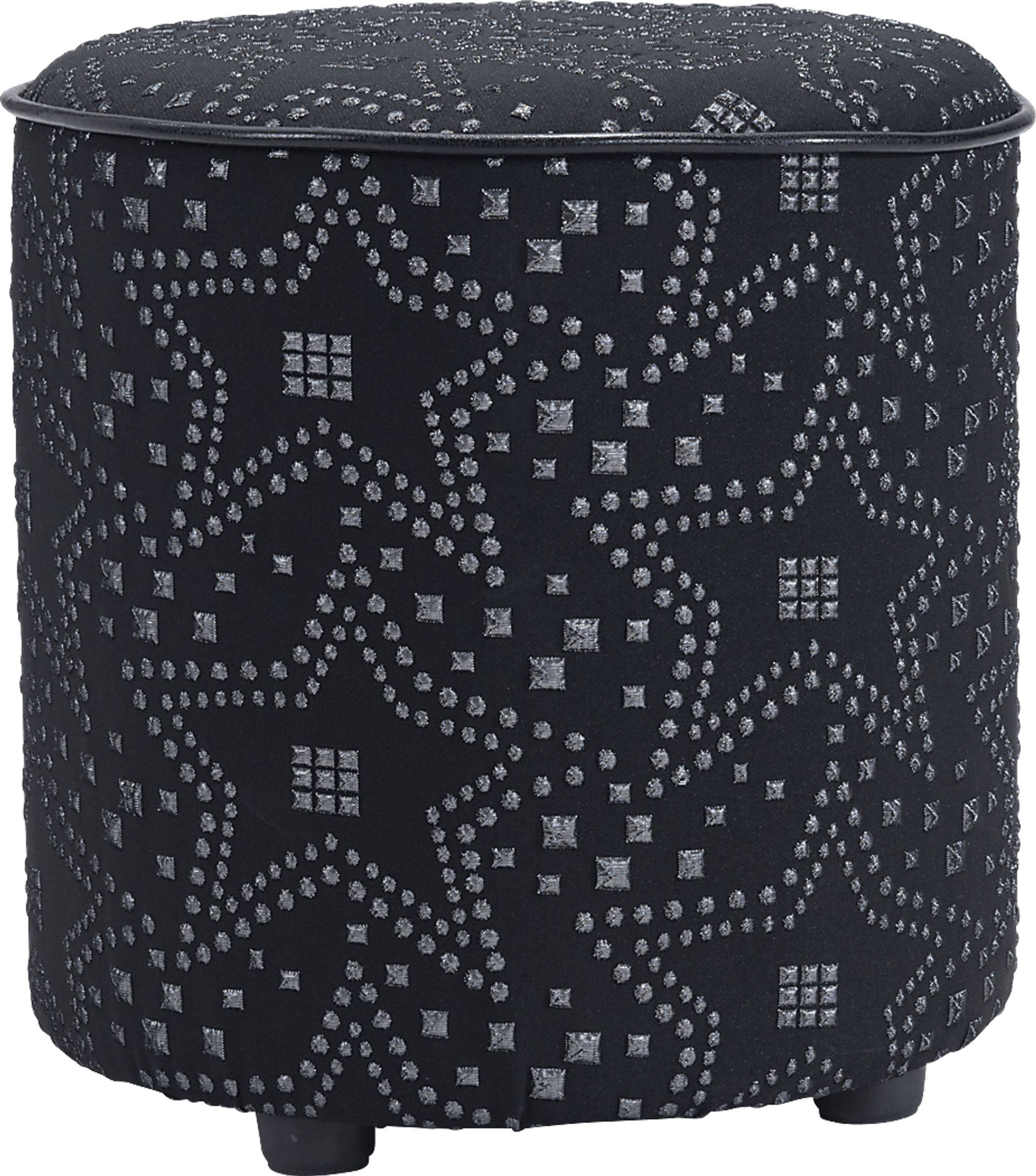 Kids Pierrette Silver Ottoman - Image 3