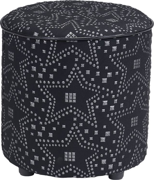 Kids Pierrette Silver Ottoman - Thumbnail - Image 1