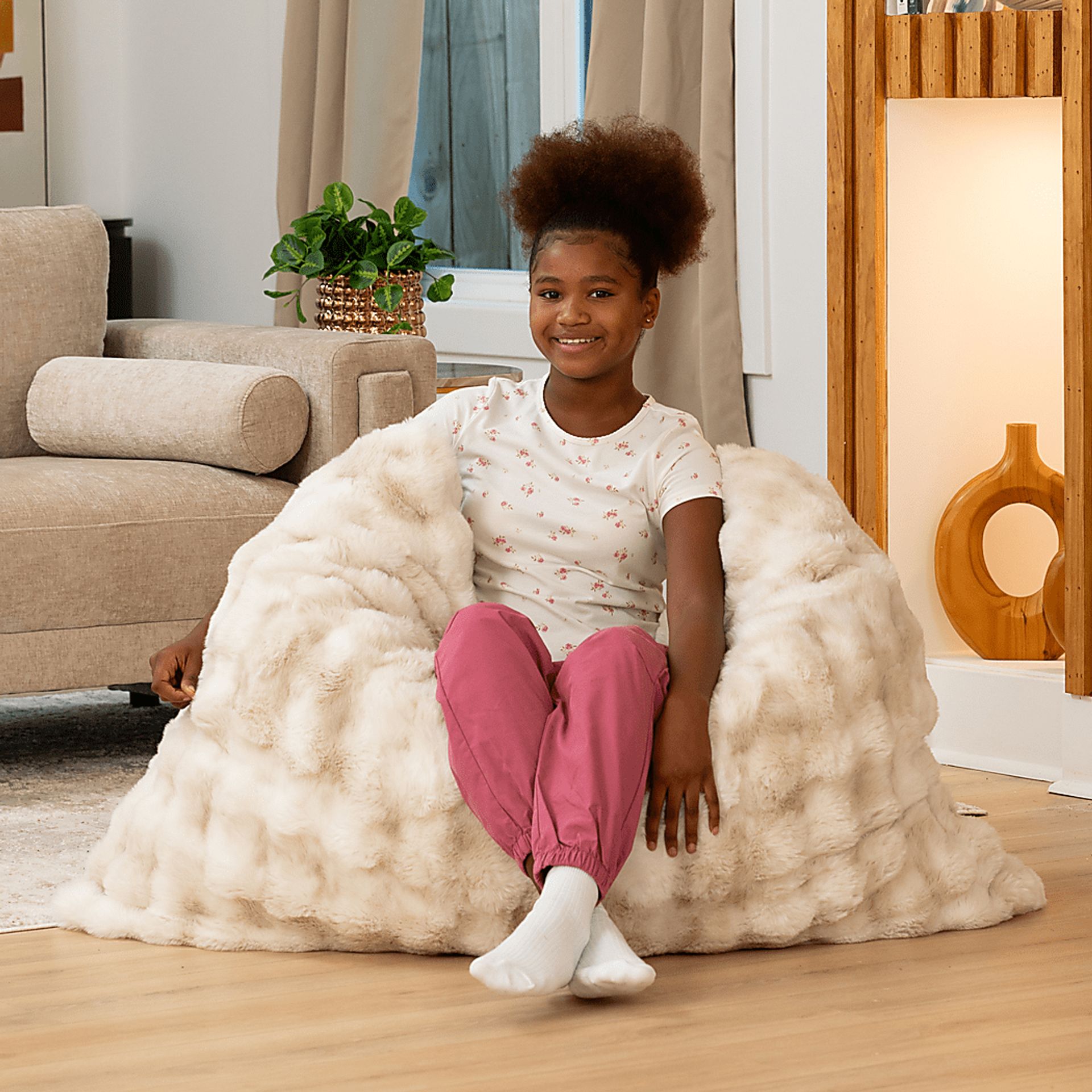Kids Pillow Saxx Crash Puff Cream Lounger - Image 6