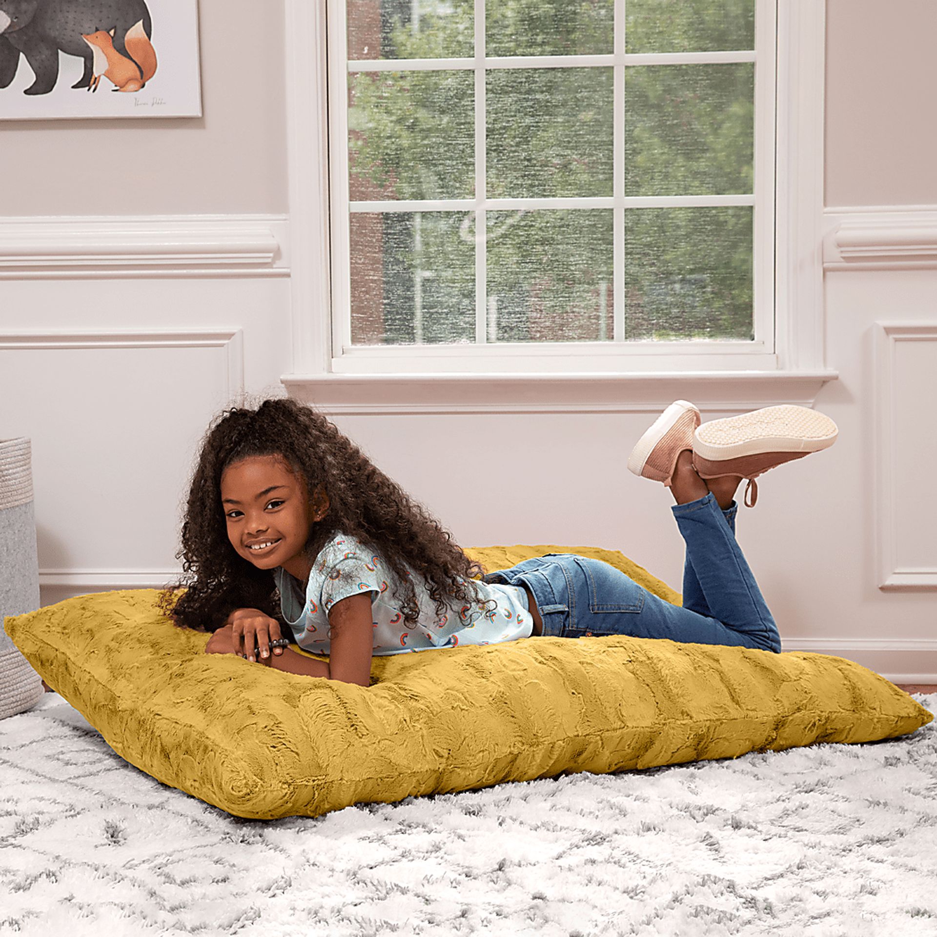 Kids Pillow Saxx Crash Puff Gold Lounger - Image 4