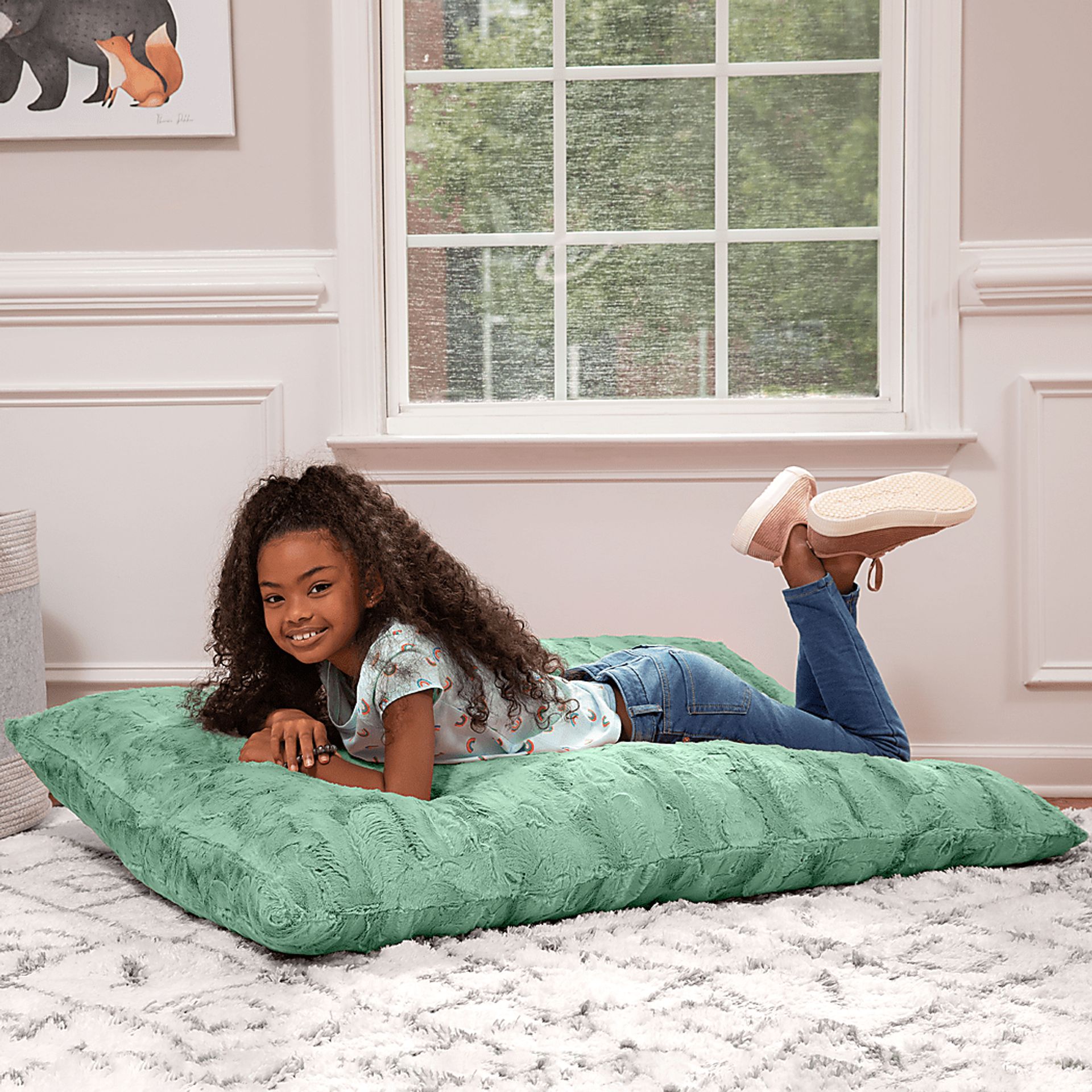 Kids Pillow Saxx Crash Puff Green Lounger - Image 4