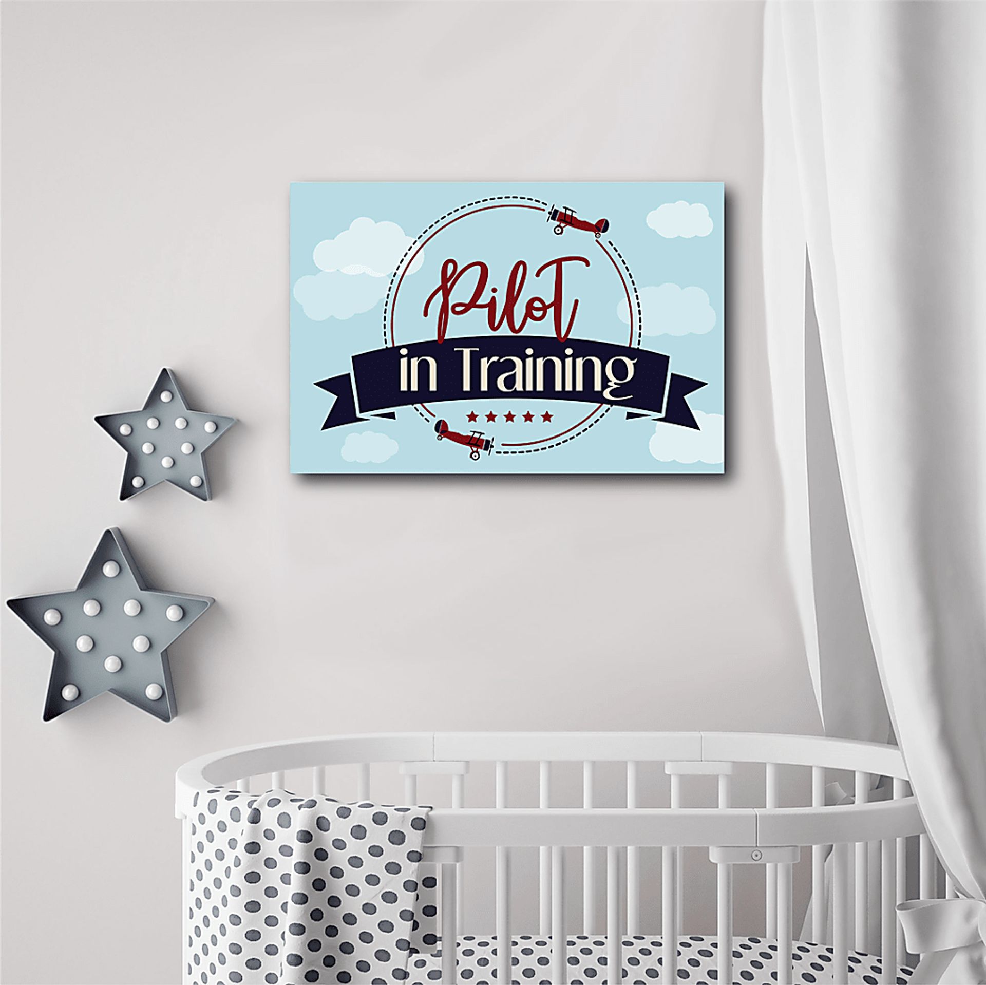 Kids Pilot Trainee II Blue Artwork - Image 2