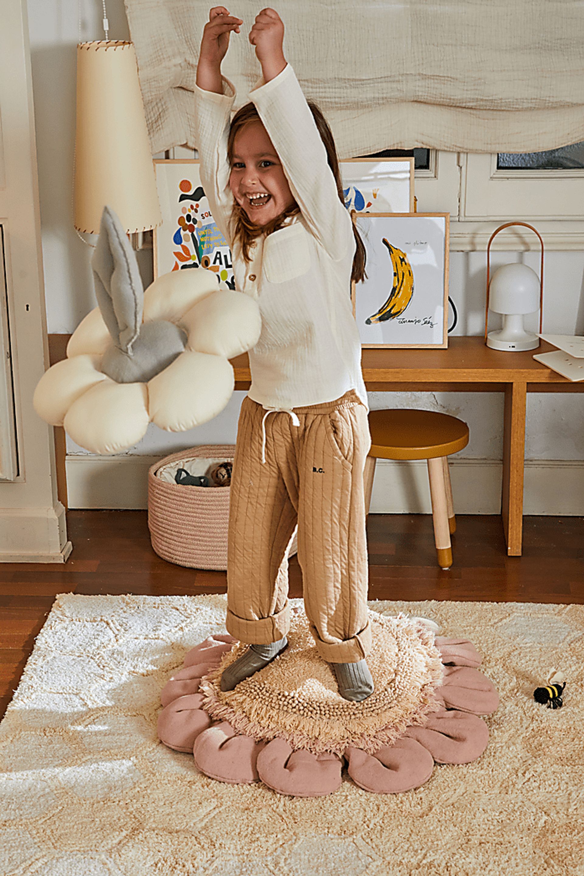 Kids Pink Daisy Floor Pillow - Image 12