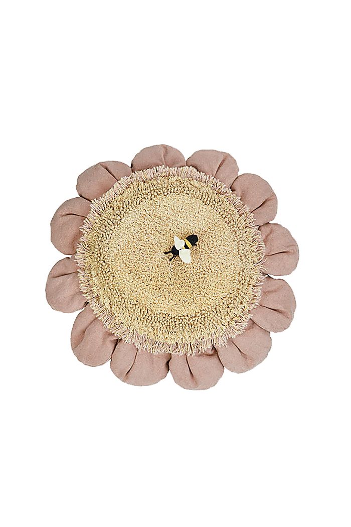 Kids Pink Daisy Floor Pillow - Thumbnail 4