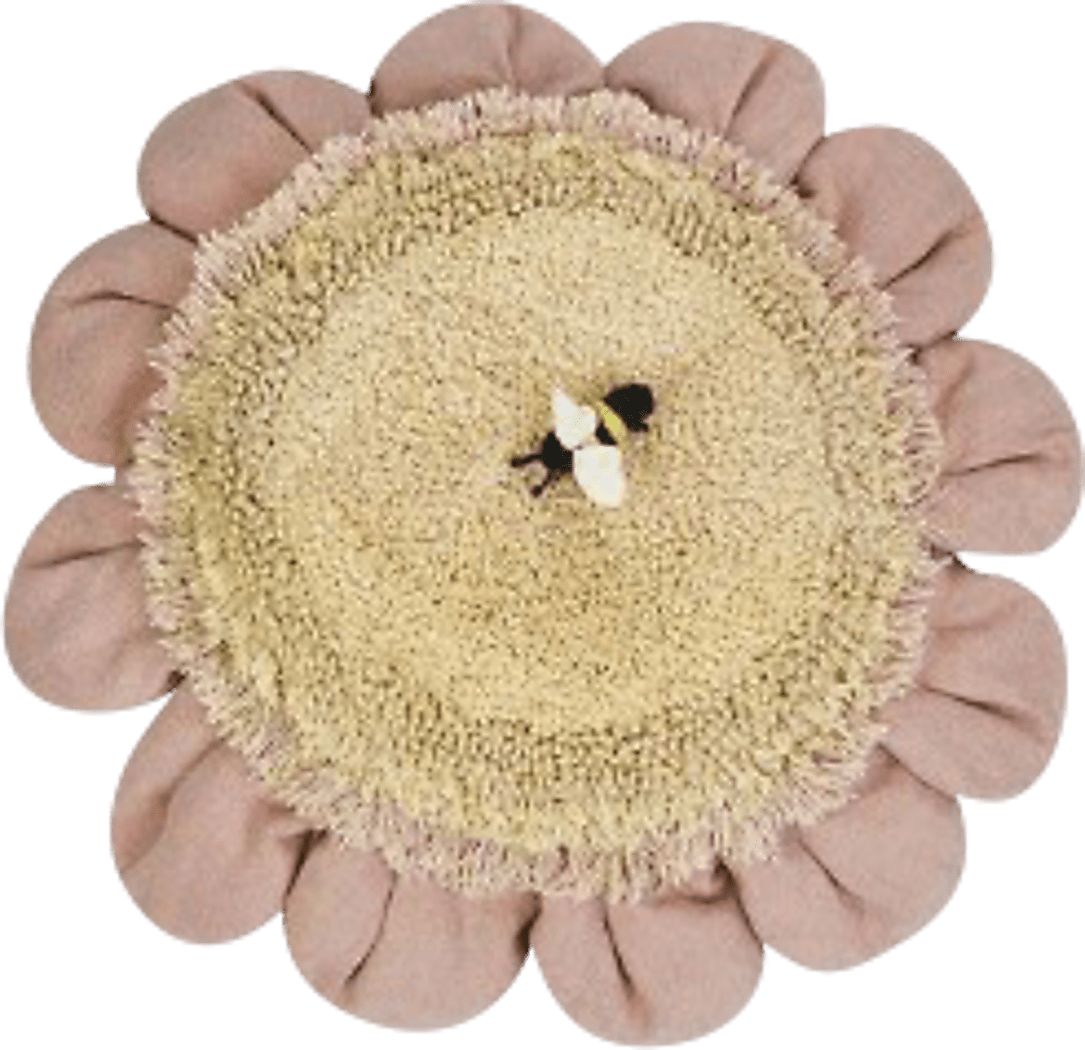 Kids Pink Daisy Floor Pillow