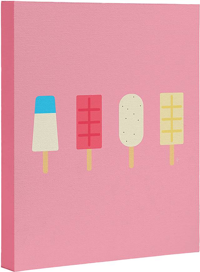Kids Pink Popsicles II Pink Artwork - Thumbnail - Image 1