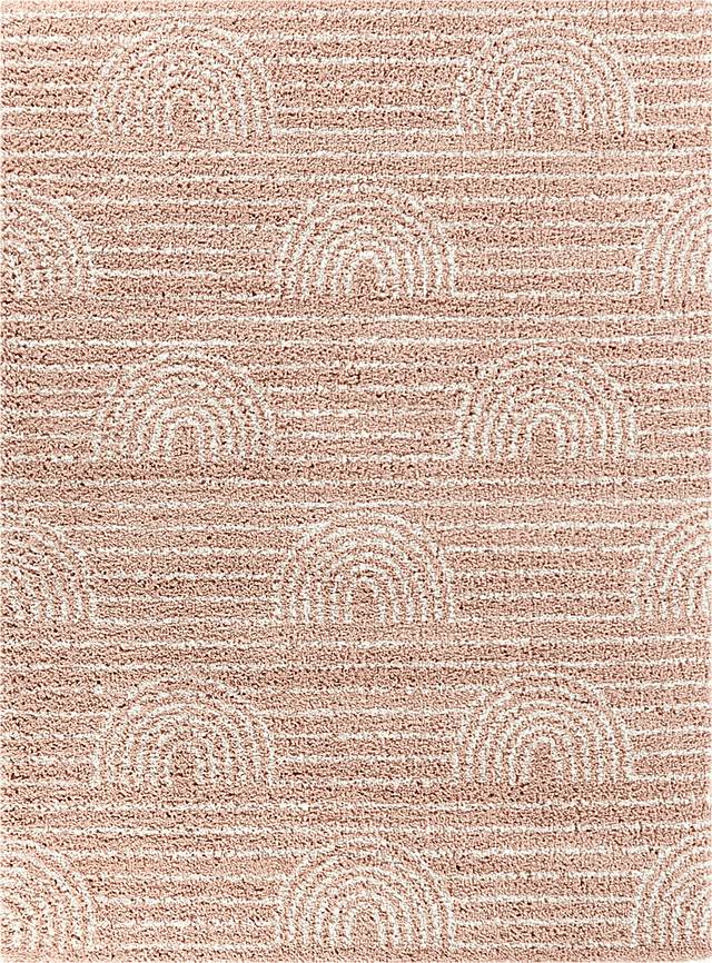 Kids Pink Rainbow Pink 5'3 x 7' Rug - Thumbnail - Image 1