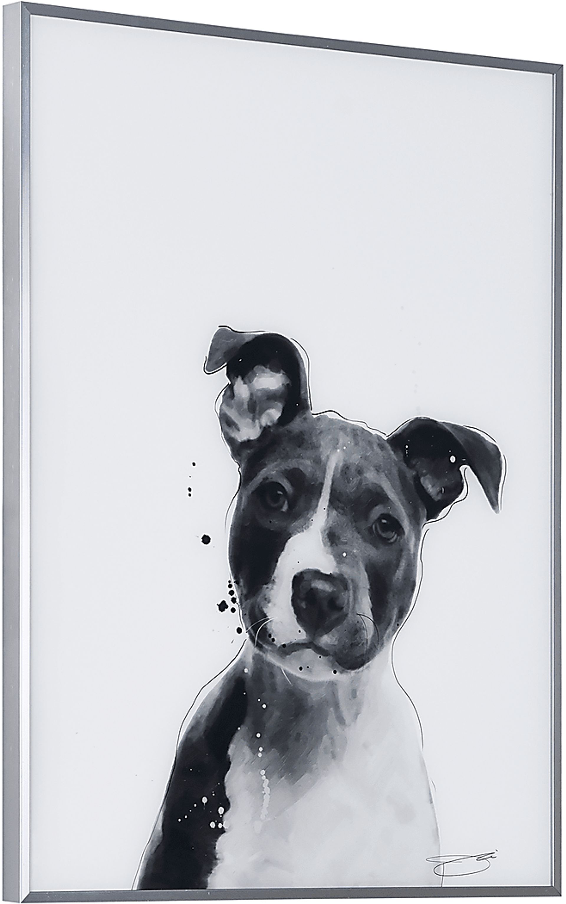 Kids Pitbull Pup Black Wall Art - Image 2