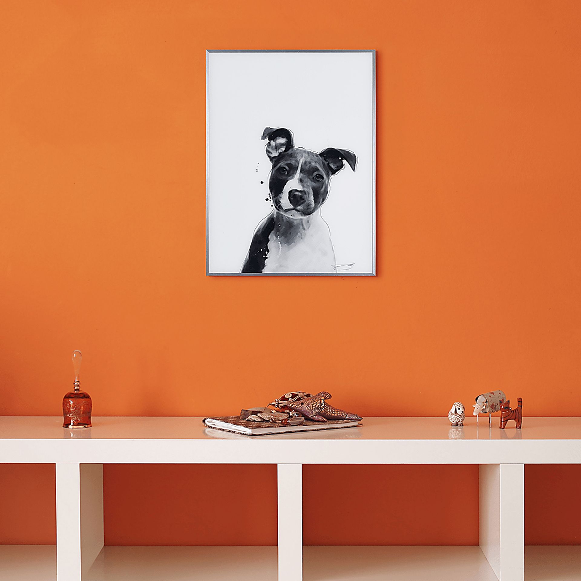 Kids Pitbull Pup Black Wall Art - Image 5