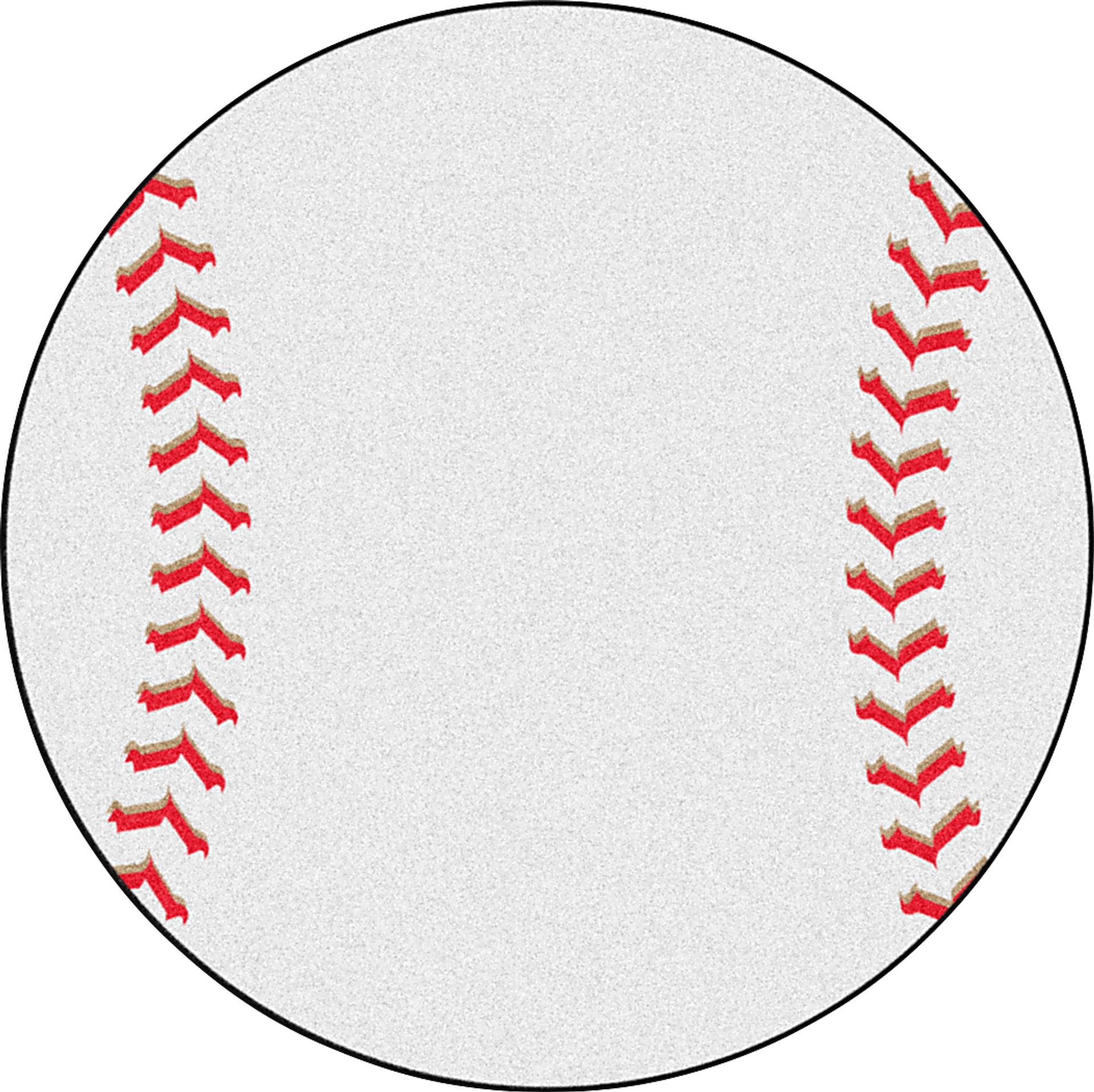 Kids Pitch and Catch White 27 in. Round Rug - Image 1