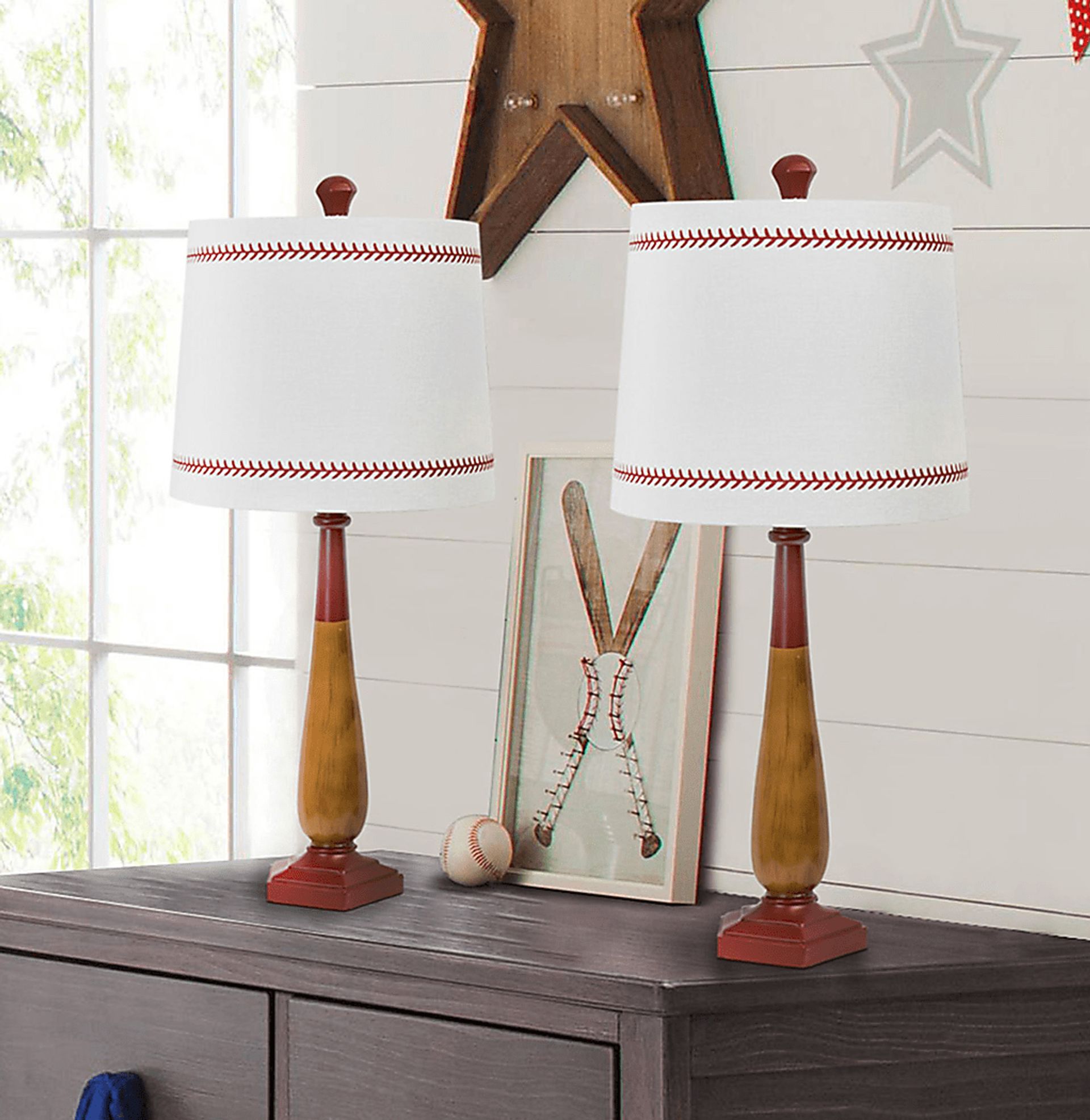 Kids Pitchers Place Red Lamp, Set of 2 - Image 2
