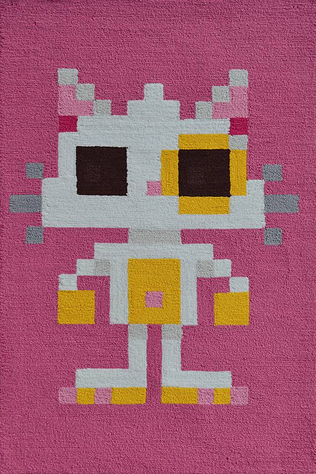 Kids Pixy Cat Pink 2'8 x 4'8 Rug - Thumbnail - Image 1