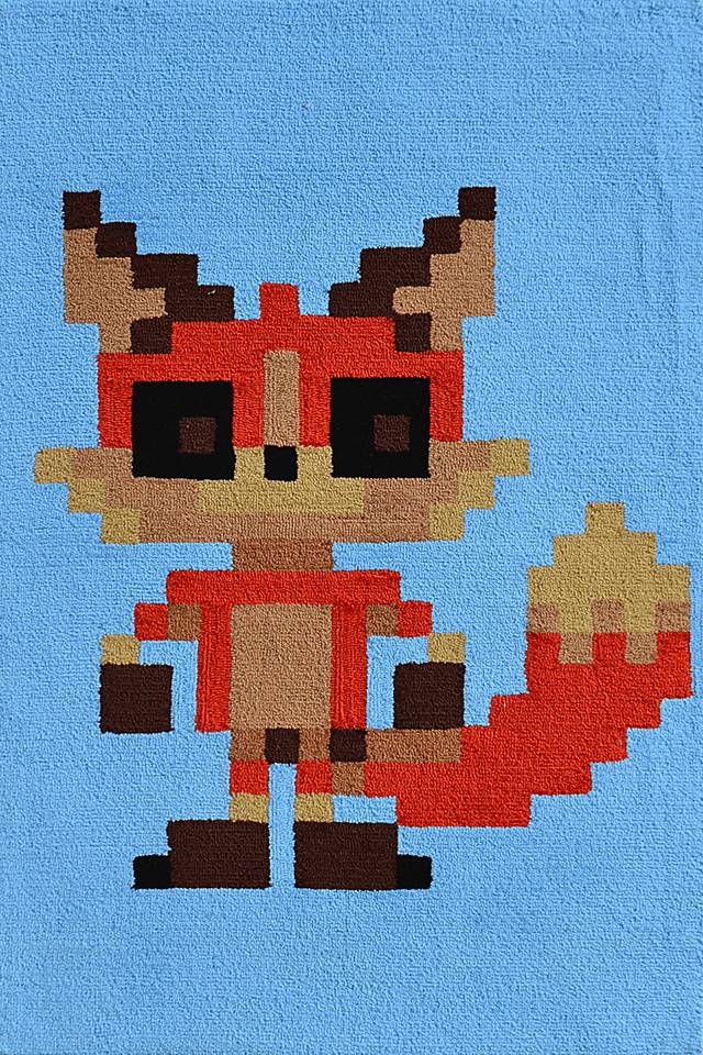 Kids Pixy Fox Blue 2'8 x 4'8 Rug - Thumbnail - Image 1