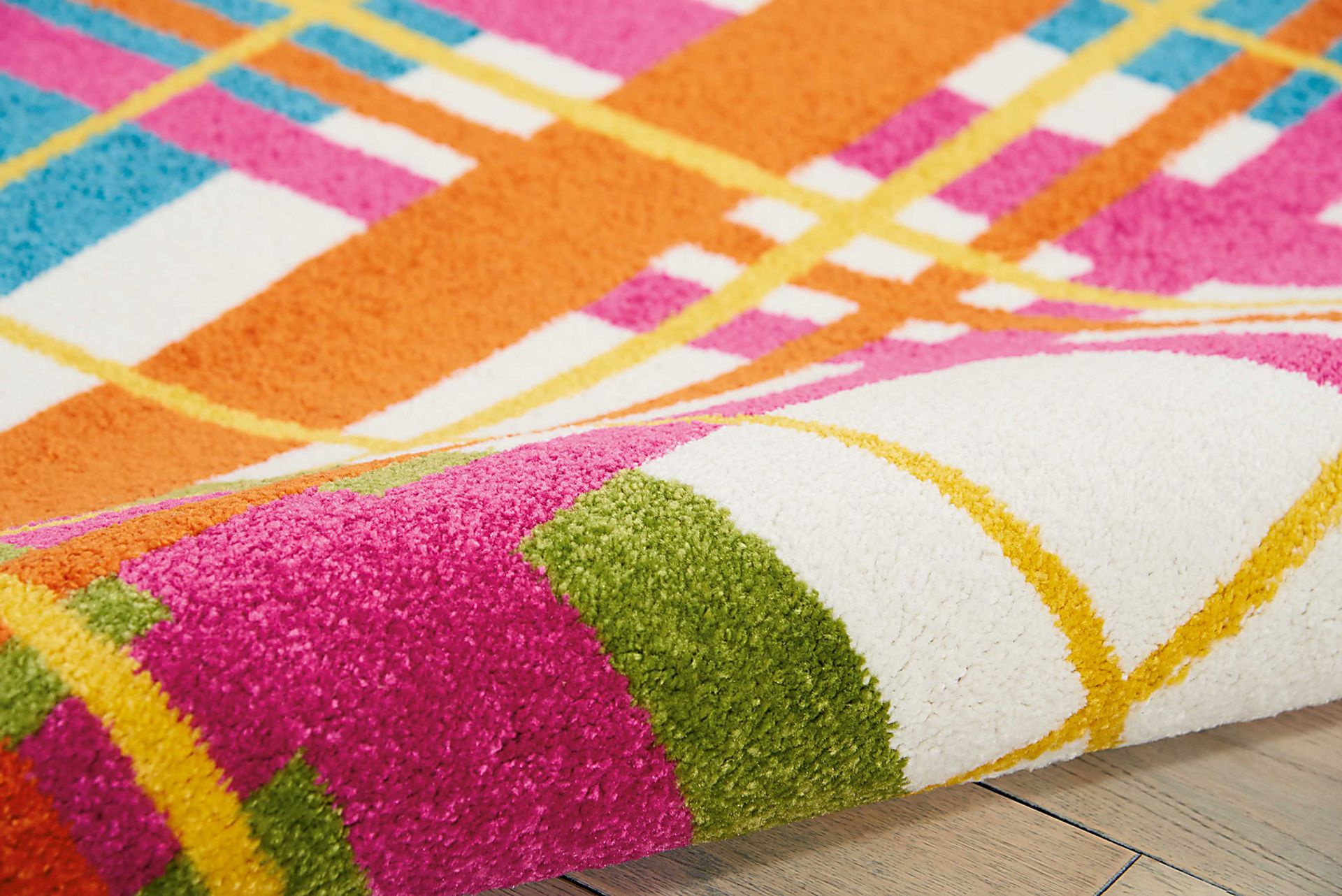 Kids Plaid Field Pink 5' x 7' Rug - Image 6