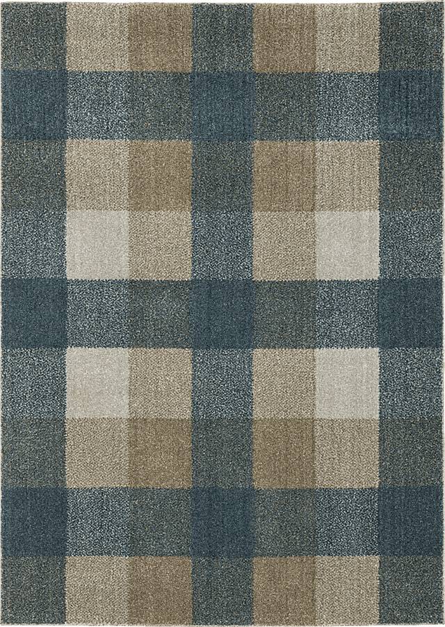 Kids Playful Plaid Gray 5'3 x 7'6 Rug - Thumbnail - Image 1