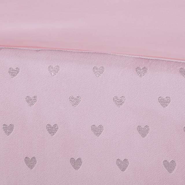 Kids Plush Hearts Pink Full/Queen Comforter Set - Thumbnail - Image 5