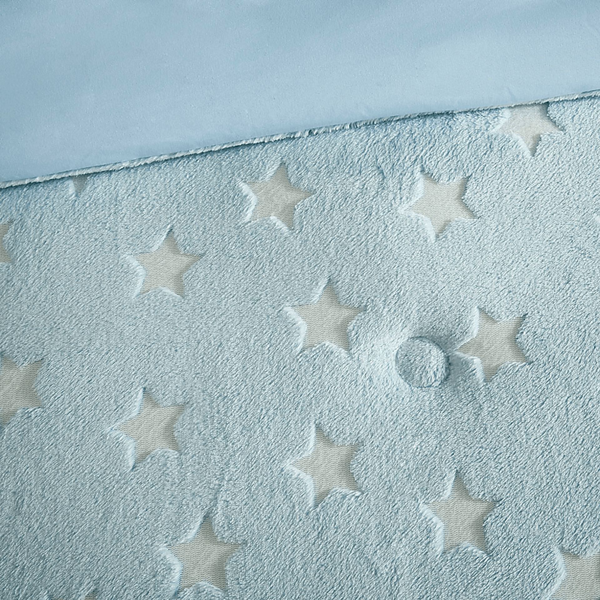 Kids Plush Stars Aqua Full/Queen Comforter Set - Image 7