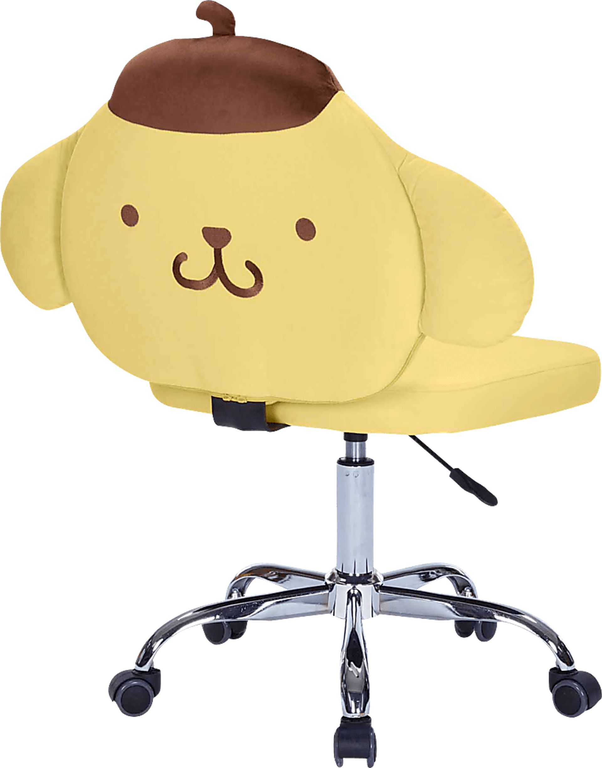 Kids Pompompurin Yellow Swivel Vanity Chair - Image 3