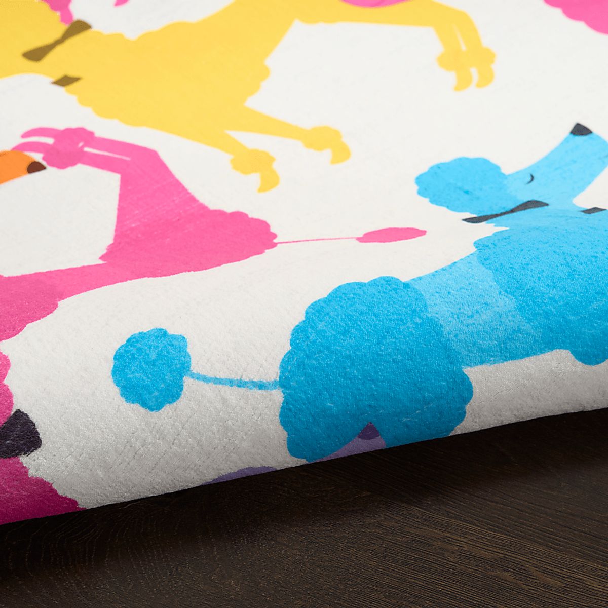 Poodle Glam Orange,Purple,White,Yellow Orange,Red,White,Yellow Rugs ...