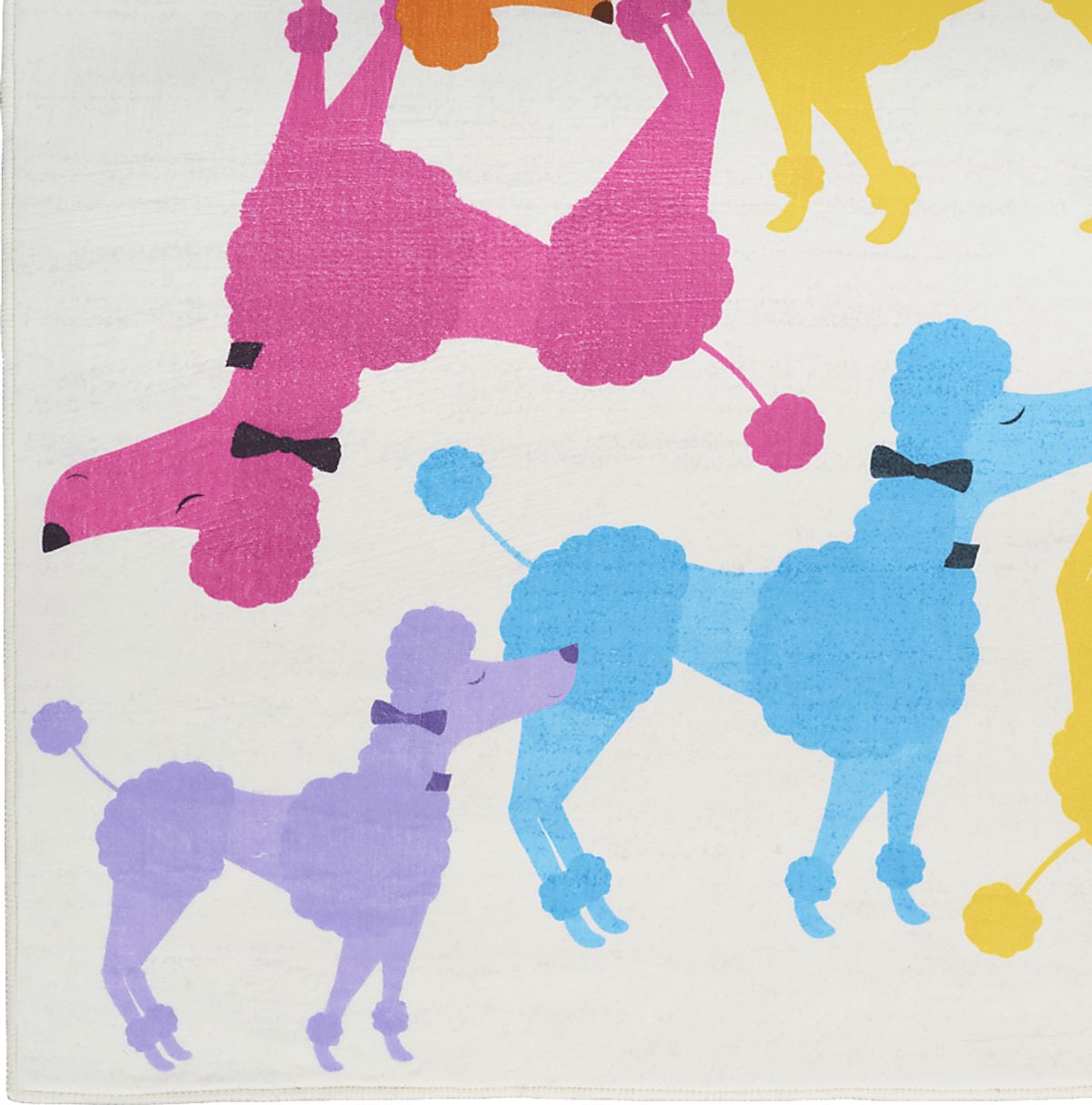Poodle Glam Orange,Purple,White,Yellow Orange,Red,White,Yellow Rugs ...