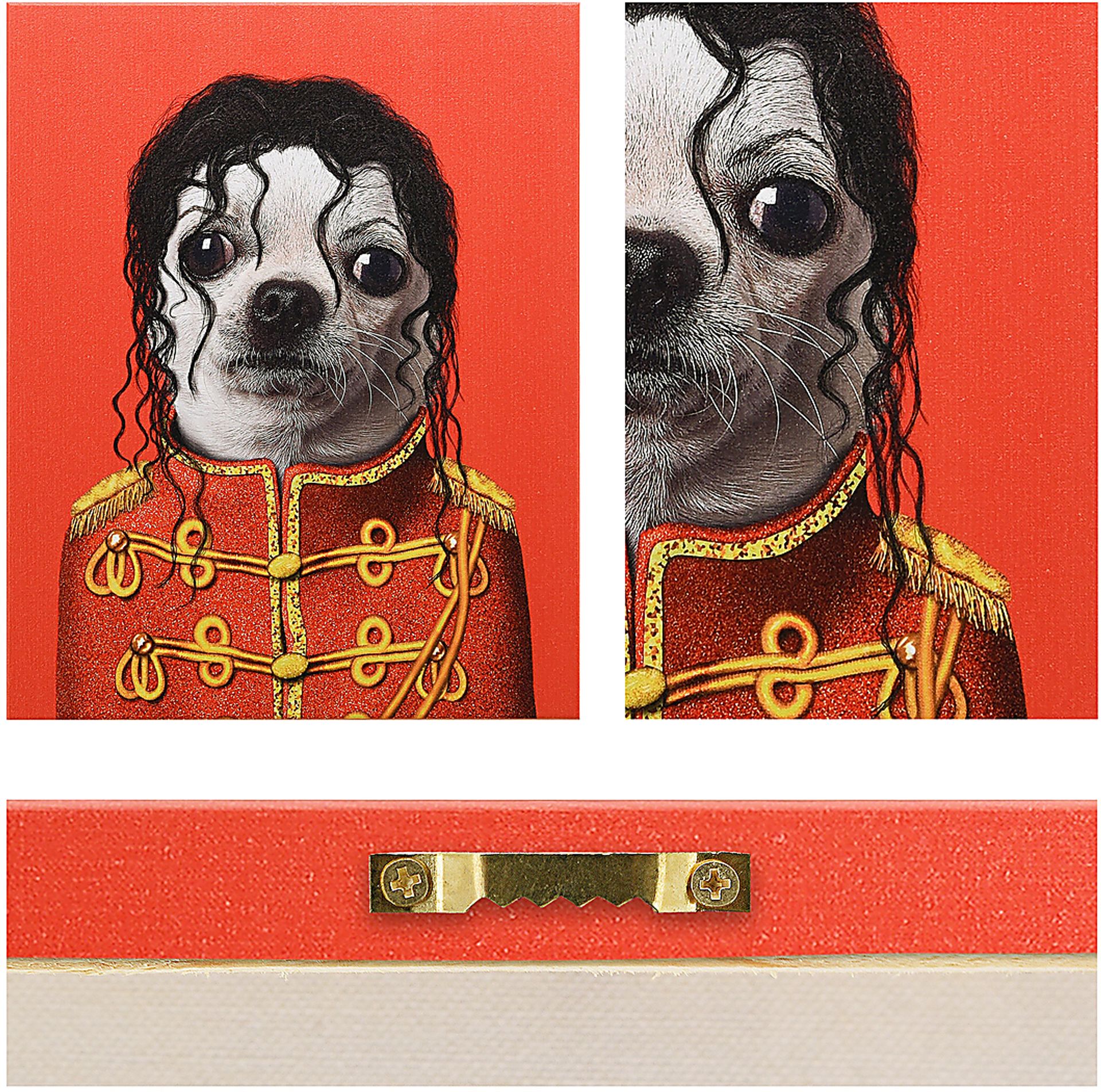 Kids Pop Puppy Red Wall Art - Image 3