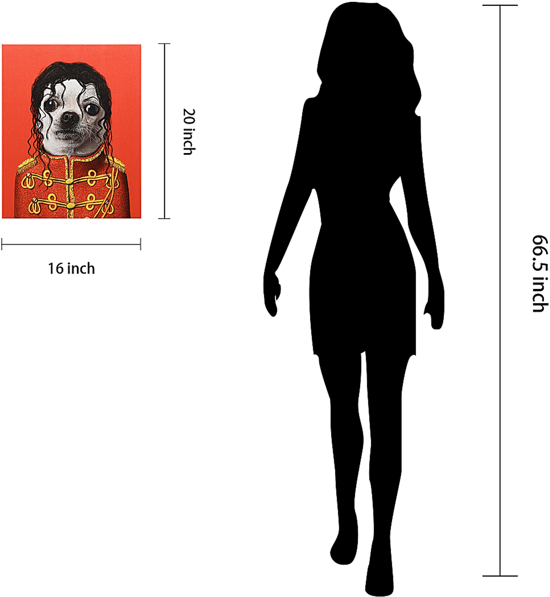 Kids Pop Puppy Red Wall Art - Image 8