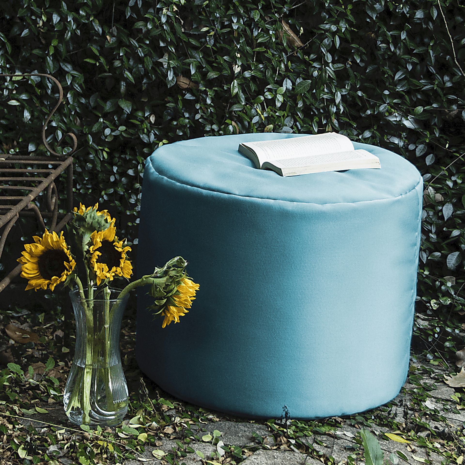 Kids Poppilly Blue Indoor/Outdoor Ottoman - Image 2