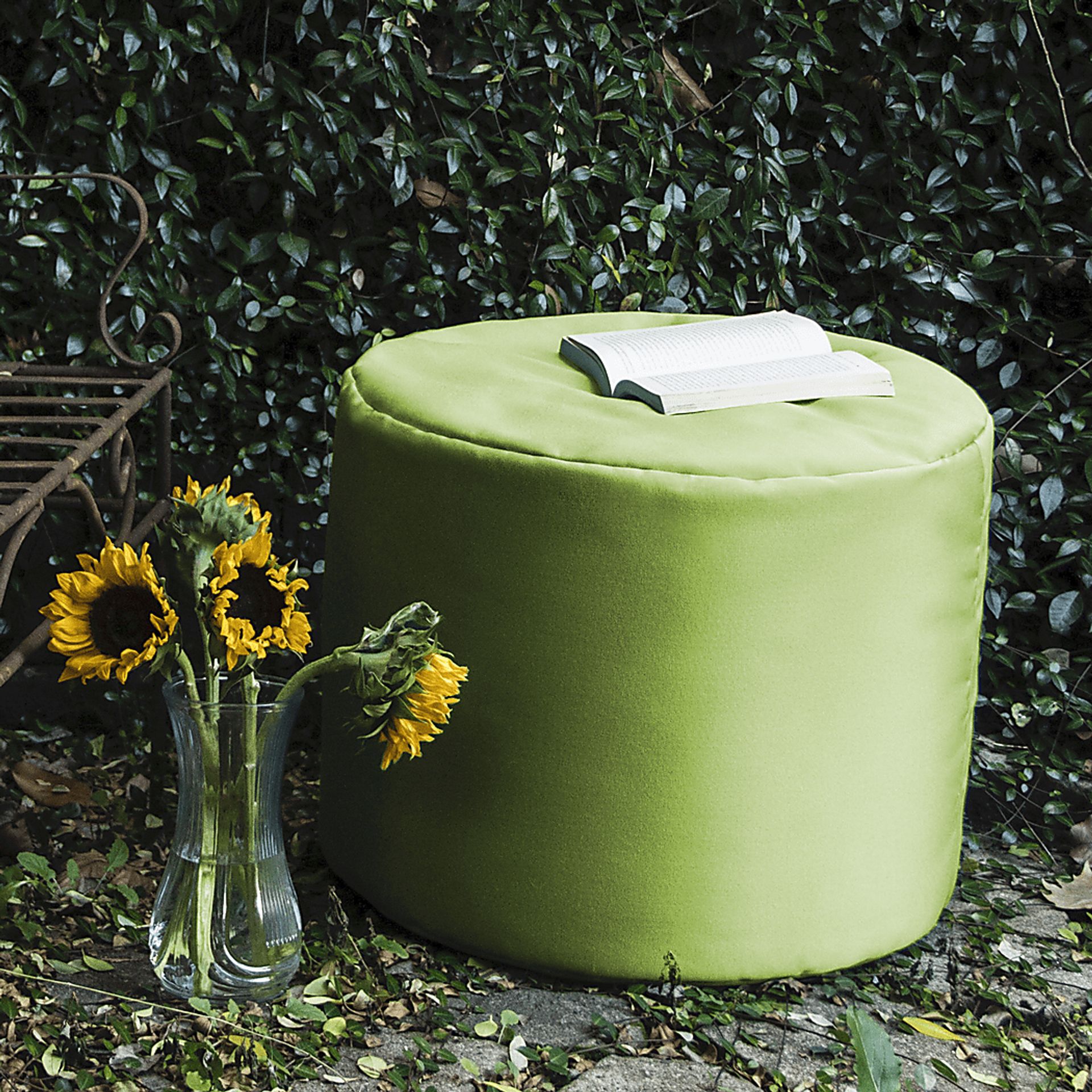 Kids Poppilly Green Indoor/Outdoor Ottoman - Image 2