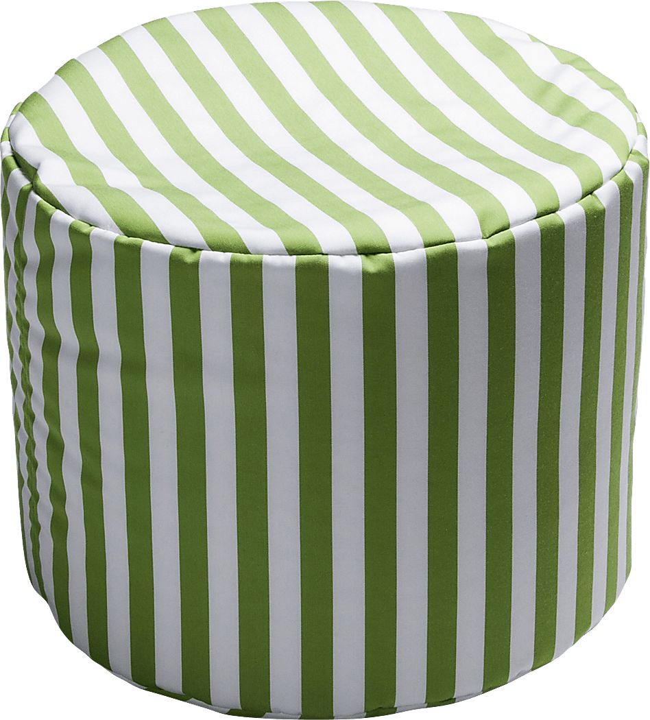 Kids Poppilly Green/White Indoor/Outdoor Ottoman - Rooms To Go