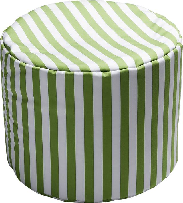 Kids Poppilly Green/White Indoor/Outdoor Ottoman - Thumbnail - Image 1