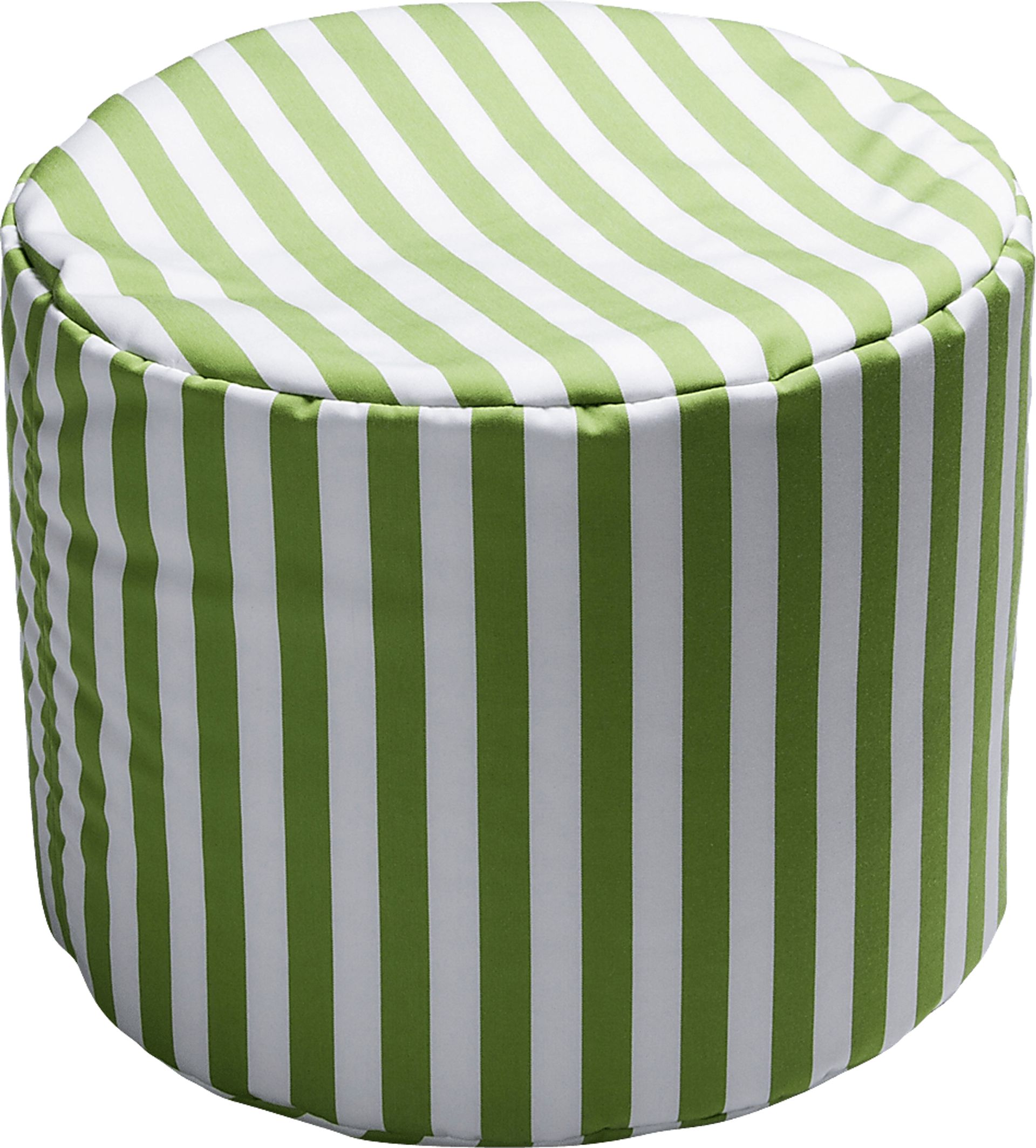 Kids Poppilly Green/White Indoor/Outdoor Ottoman - Image 1