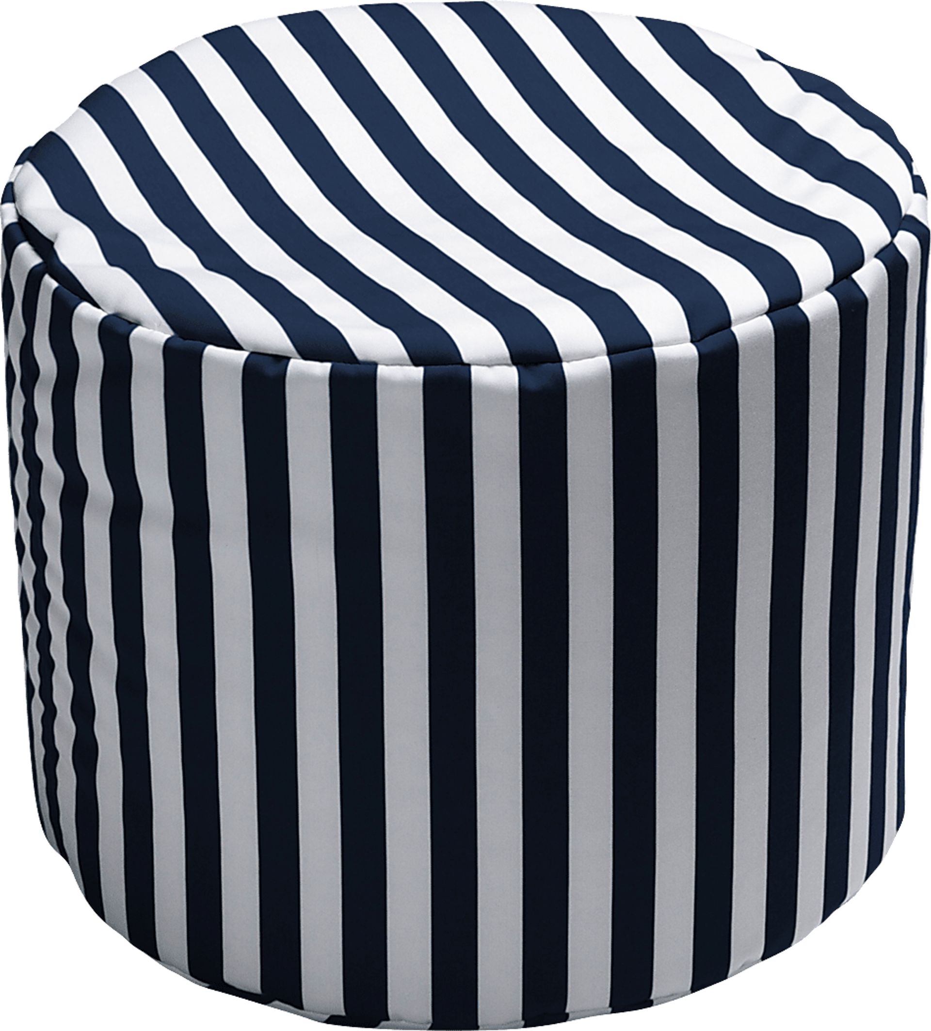 Kids Poppilly Navy/White Indoor/Outdoor Ottoman - Image 1