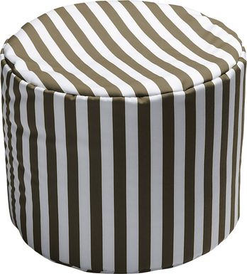 Kids Poppilly Taupe/White Indoor/Outdoor Ottoman