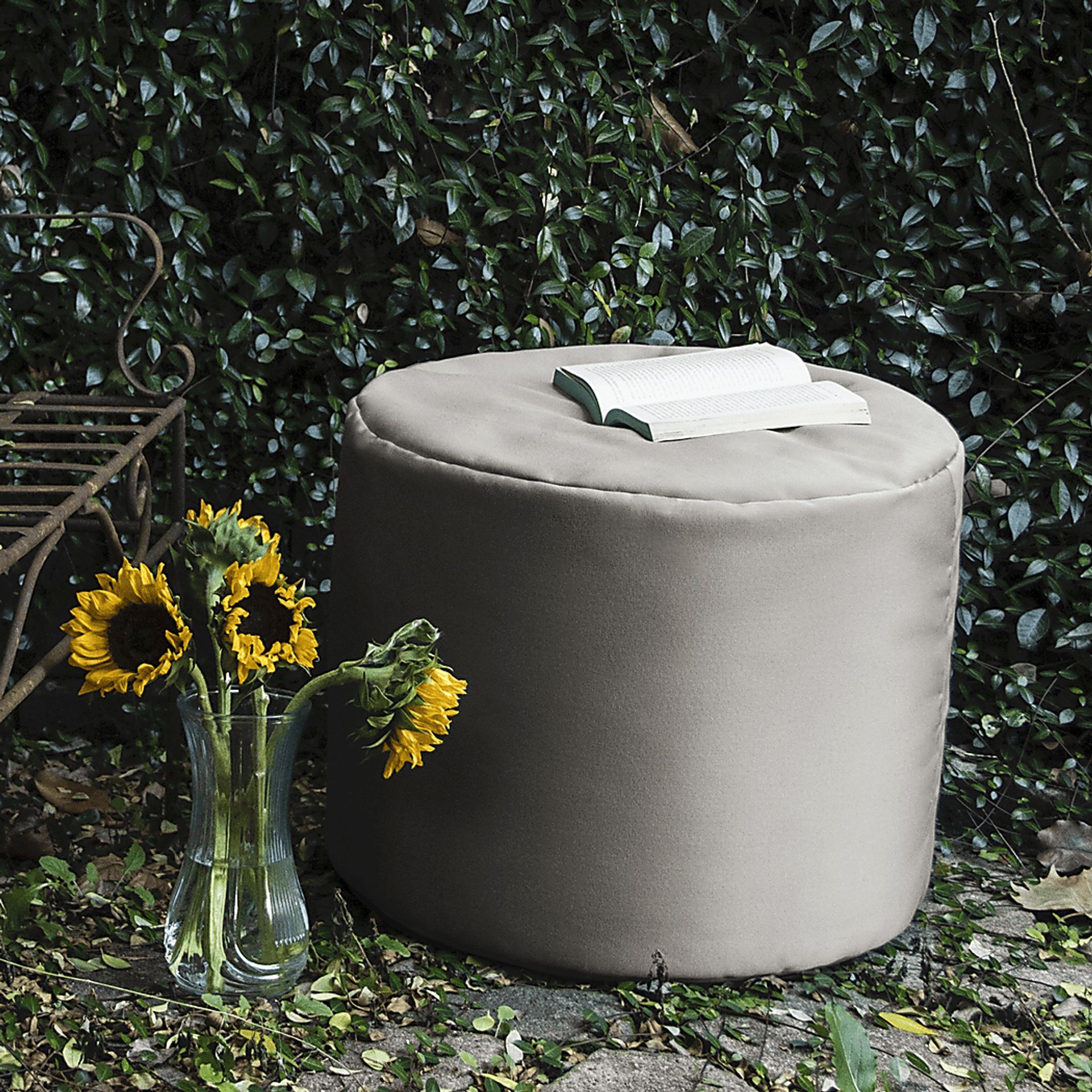 Kids Poppilly White Indoor/Outdoor Ottoman - Image 2