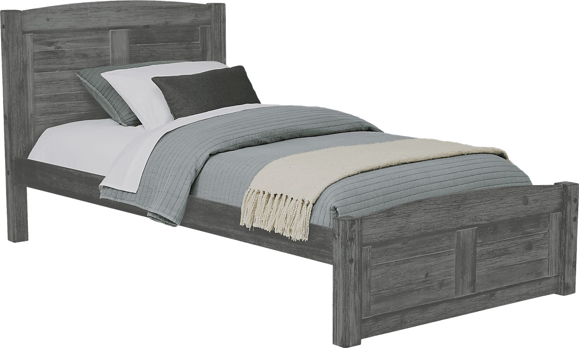 Kids Portside Gray 3 Pc Twin Platform Bed - Image 1