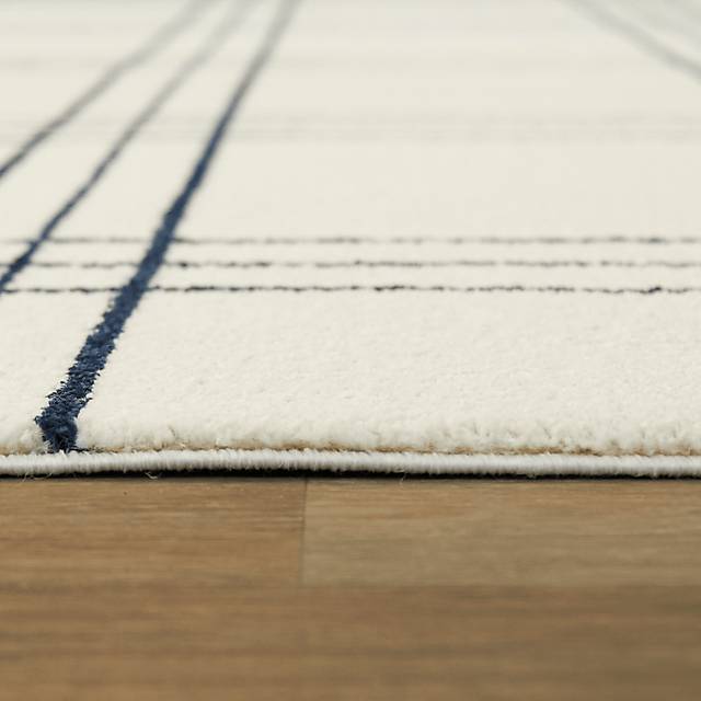 Kids Posh Stripes White 5'3 x 7' Rug - Thumbnail - Image 5