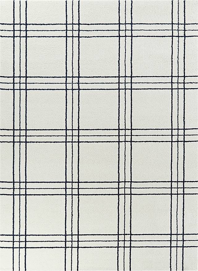 Kids Posh Stripes White 5'3 x 7' Rug - Thumbnail - Image 1