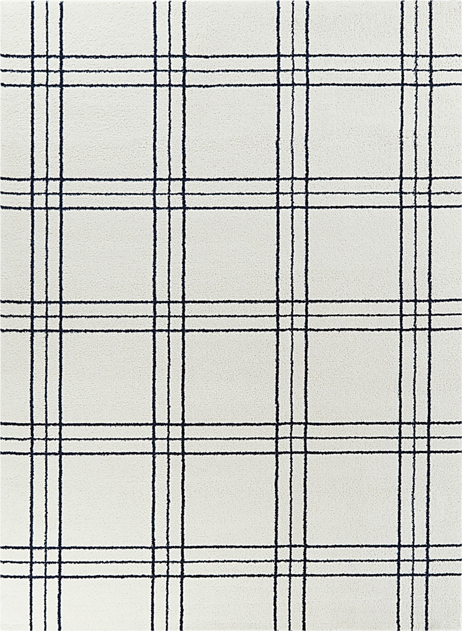 Kids Posh Stripes White 5'3 x 7' Rug - Image 1