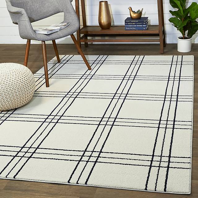 Kids Posh Stripes White 7'10 x 10' Rug - Thumbnail - Image 2