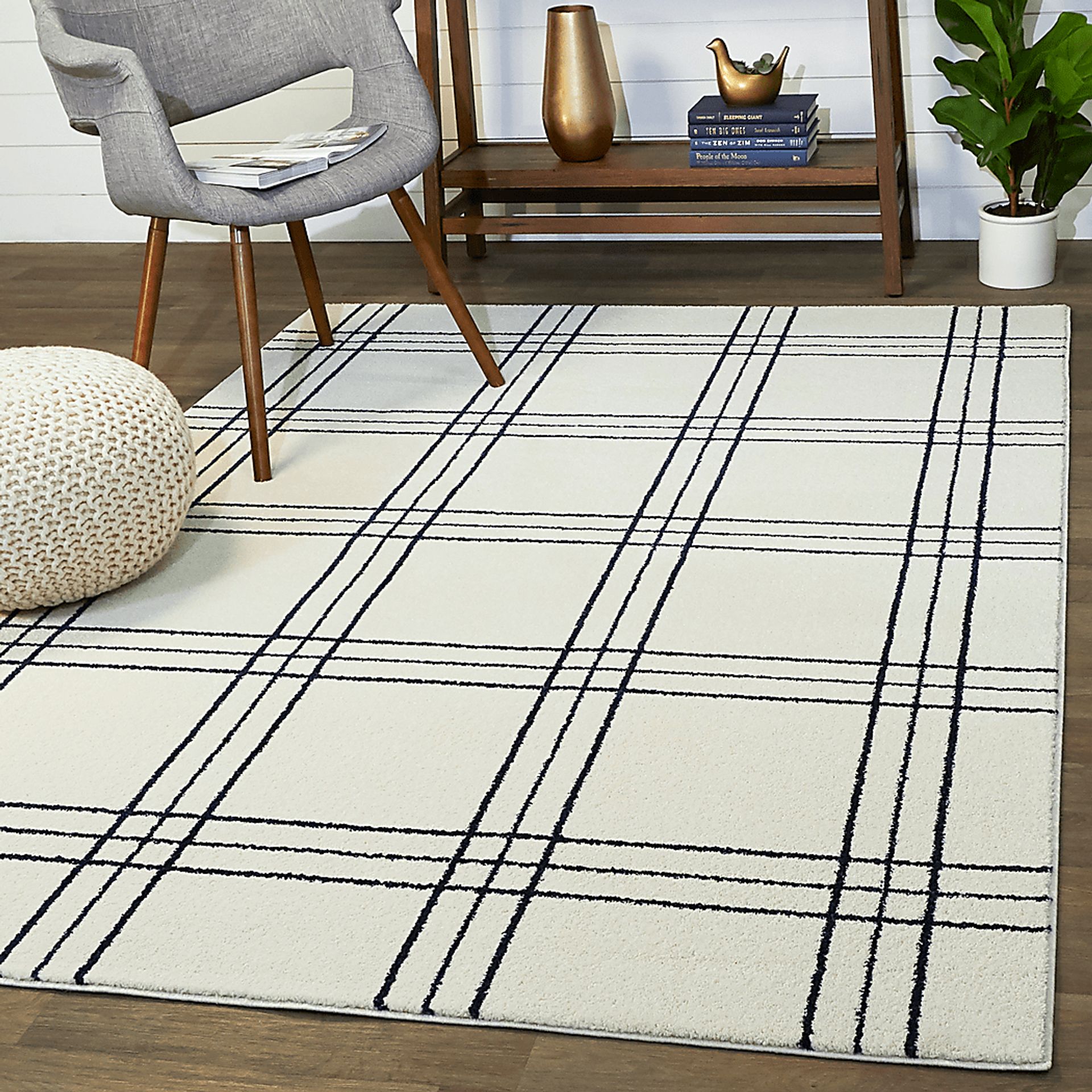 Kids Posh Stripes White 7'10 x 10' Rug - Image 2