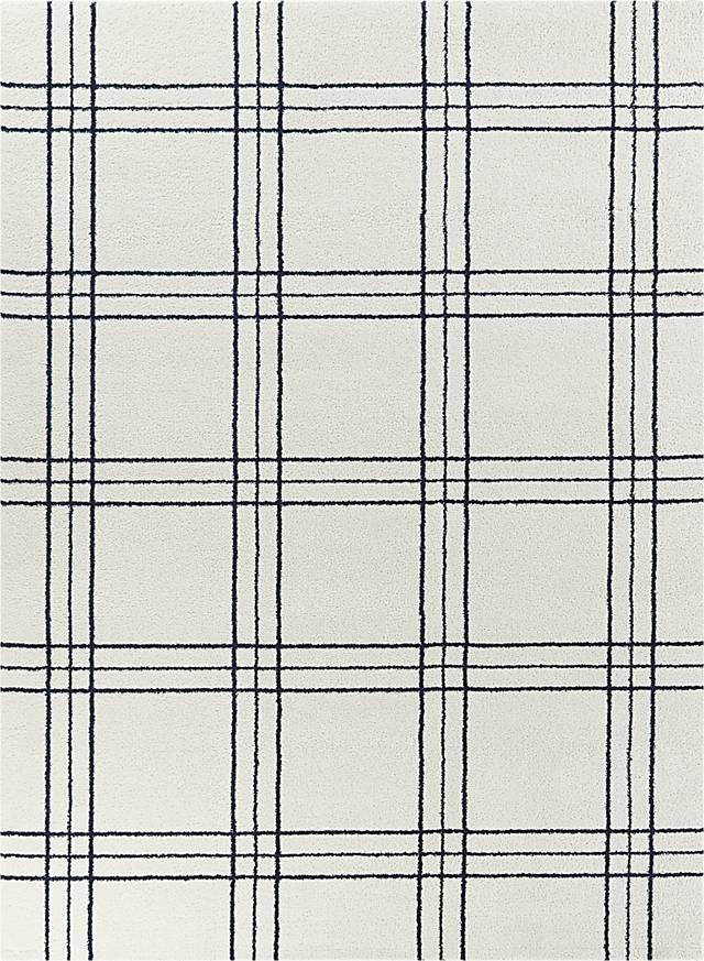 Kids Posh Stripes White 7'10 x 10' Rug - Thumbnail - Image 1