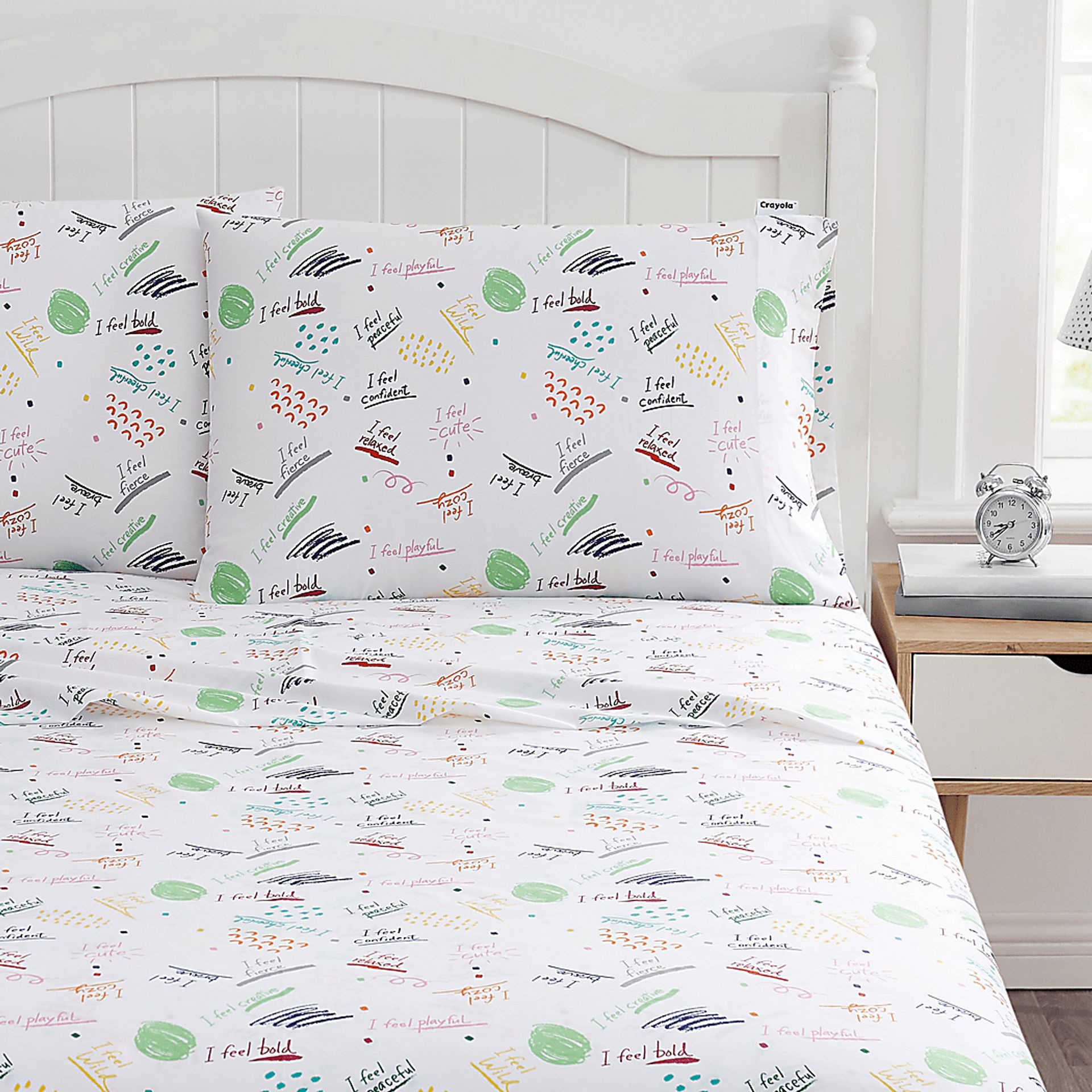 Kids Positive Vibes Only Multi 4 Pc Full Sheet Set - Image 2