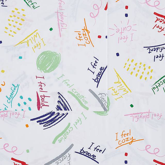 Kids Positive Vibes Only Multi 4 Pc Full Sheet Set - Thumbnail - Image 3